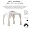 Sunjoy 8 ft x 8 ft Patio Gazebo, Modern 2-Tier Steel Frame Soft Top Gazebo with Netting - Beige & White A101003612 - alternate 4