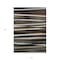 Homeroots 3' X 5' Black Brown And Ivory Striped Washable Indoor Outdoor Area Rug 597301 - alternate 2