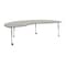 Flash Furniture Commercial Adjustable Height Kidney Activity Table with Locking Casters-LTGY XU-A4896-KIDNY-LTGRY-T-P-CAS-GG - alternate 1