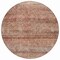 Homeroots 8' Coral And Black Round Striped Washable Indoor Outdoor Area Rug 605767 - alternate 2