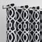 Homeroots 84" Jet Black Trellis Black Out Window Curtain Panel 473330 - alternate 2