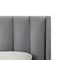 Homeroots Gray Solid Wood Queen Tufted Upholstered Velvet Bed Frame 544852 - alternate 2