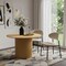 Homeroots 46" Brown Solid Wood Pedestal Base Round Top Dining Table 720970 - alternate 3