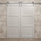 Sartodoors Modern Double Barn Door 64 x 80 inches, Ego 5010 Painted White Oak, 13FT Silver Rail Track Set, S EGO5010DB-S-PWO-64 - alternate 3