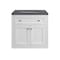 James Martin Vanities Chicago 30 in. Single Vanity, Glossy White, w/ 3 CM Charcoal Soapstone Silestone Top 503-V30-GW-3CSP - alternate 1