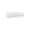 Homeroots 134" White Italian Leather Reclining Metal USB Sofa 720298 - alternate 4