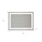 Homeroots 24" Clear Lighted Frameless Bathroom Vanity Mirror 636261 - alternate 2