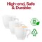 Smarty Had A Party 8 oz. White Square Plastic Coffee Mugs (192 Mugs), 192PK 6934W-CASE - alternate 4