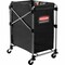 Rubbermaid Commercial Collapsible XCart, Steel, 4 Bushel Cart, 20.33w x 24.1d x 34h, Bk/Slvr 1881749 - alternate 1