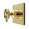 Kingston Brass Single-Handle Six-Way Diverter Valve with Knurled Handle and Square Trim Kit, Polished Brass KS4042RKX - alternate 1
