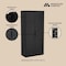 Manhattan Comfort Rivington 38in Bookcase Cabinet in Black - Set of 3 3-BC004-BK - alternate 3