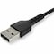 Startech.Com USB A TO USB C CHARGING CABLE W/ ARAMID FIBER SHELTERING THE HEAVY DUTY CORD FRO RUSB2AC2MB - alternate 2