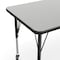 Flash Furniture Commercial Adjustable Height Rectangular Activity Table - Locking Casters-Gray XU-A2460-REC-GY-T-P-CAS-GG - alternate 3