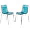 Leisuremod Astor Water Ripple Design Dining Chair, Transparent Blue, 2PK AC20TBU2 - alternate 1