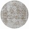 Homeroots 8' Chocolate Round Oriental Washable Indoor Outdoor Area Rug 607598 - alternate 3