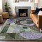 Homeroots 9' X 12' Olive Green Purple And Gray Geometric Washable Indoor Outdoor Area Rug 604418 - alternate 3