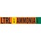 Brady LTRL LIQ AMMONIA LOW Pipe Marker, 4in H x 24in W, Fits Pipes 8in Dia. or Larger 145887 - alternate 1
