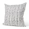 Homeroots 22" Cream And Black Striped Linen Throw Pillow Cover with Embroidery 608209 - alternate 3