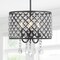 Jonathan Y Gigi 13 in. Metal/Crystal Adjustable LED Drop Chandelier, Black/Clear JYL7463A - alternate 4