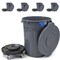 Magnum Tool Gray 32 Gallon Trash Can Set (Trash Can, Quiet Dolly, and Reinforced Lid) (5 Set) CMTC-CLD0-32G05 - alternate 1