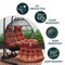 Leisuremod 2-Person Hanging Egg Chair Cushion, Weather-Resistant, Headrest & Zippered Cover ES52C-CHR - alternate 2