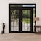 Vdomdoors Front Exterior Prehung Metal-Plastic Double Doors Clear Glass / MANUX 8355 Matte Black / Office Com MANUX8355DEXD-BLK-W72+12xH80+12-LH-I - alternate 2