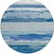 Homeroots 8' Blue Round Abstract Washable Indoor Outdoor Area Rug 608639 - alternate 2