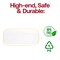 Smarty Had A Party 106 x 5 Clear with Gold Rim Flat Raised Edge Rectangular Disposable Plastic Plates, 120PK 9311CLG-CASE - alternate 5