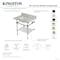 Kingston Brass 30-Inch Carrara Marble Console Sink with Acrylic Legs and Shelf, 8-Inch, 3-Hole KVPB3030MASQB1 - alternate 2