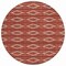 Homeroots 8' Red Ivory And Gray Round Geometric Washable Indoor Outdoor Area Rug 599666 - alternate 3