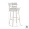 Armen Living Madrid 26in Swivel Counter Stool with Gold Brushed Stainless Steel and Vintage Gray Faux Leather LCMASWBABGLVGRY26 - alternate 4