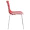 Leisuremod Astor Plastic Dining Chair with White Steel Base in Transparent Red, 2PK ACW-20TR2 - alternate 4