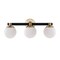 Jonathan Y Modernist Globe 24" 3-Light Metal/Frosted Glass Modern Contemporary LED Vanity, Brass Gold/Black JYL3542A - alternate 3