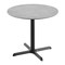 Flash Furniture 36" Round Tabletop, Seamless Surface Technology, Gray Faux Concrete, 30x30 Black Table Height X-Base ST-RD36-CMGY-T3030-GG - alternate 1