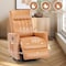 Simple Deluxe Swivel Recliner Chair, Rocker Glider Chair for Living Room, Office Faux Leather Recliner Chair, Nur 3A88CHAIR6084BRN01 - alternate 3