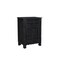 Homeroots 30" Black Solid Wood Distressed One Drawer Nightstand 521200 - alternate 1