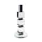 Homeroots 7" Silver Clear And Black Block And Cylinder Crystal Tabletop Taper Candlestick 590242 - alternate 3