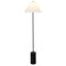 Homeroots 64" Black And White Floor Lamp With White Fabric Empire Shade 523498 - alternate 3