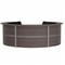 Linea Italia Reception Desk 11.1 ft D X 46 in H, 11.8 ft W X Thermofused Laminate, Mocha ZUT299 - alternate 1