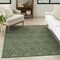 Homeroots 4' X 6' Dark Green And Light Green Geometric Indoor Outdoor Area Rug 556274 - alternate 2
