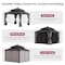 Sunjoy 12X12 Kingston Hardtop Rectangular Gazebo Brown A10204364200 - alternate 2