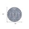 Homeroots 8' Navy Blue And Sky Blue Round Damask Washable Indoor Outdoor Area Rug 588144 - alternate 4
