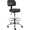 Boss Caressoft Medical/Drafting Stool W/ Back Cushion B16245-BK - alternate 1