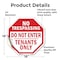 Signmission No Trespassing Do Not Enter Tenants, 18 Inch X 18 Inch, Vinyl Decal OC-D-18-96 - alternate 2