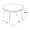 Office Star Products Brooklyn  Round Top Coffee Table, Black / Brushed Nickel MG1230R-BK - alternate 3