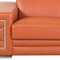 Homeroots 71in Camel And Silver Genuine Leather Love Seat 329586 - alternate 2