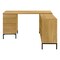 Homeroots 60" Brown and Black L Shape Computer Desk With Three Drawers 489930 - alternate 3