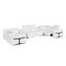 Homeroots White Italian Leather Power Reclining U Shaped Eight Piece Sectional With Console 634664 - alternate 3
