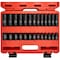 Neiko 3/8'' Dr. Impact Socket Set, Shallow and Deep, Metric 02433A - alternate 1