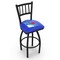 Holland Bar Stool Co 36" Blk Wrinkle New York Rangers Swivel Bar Stool, Jailhouse Back L01836NYRang - alternate 1